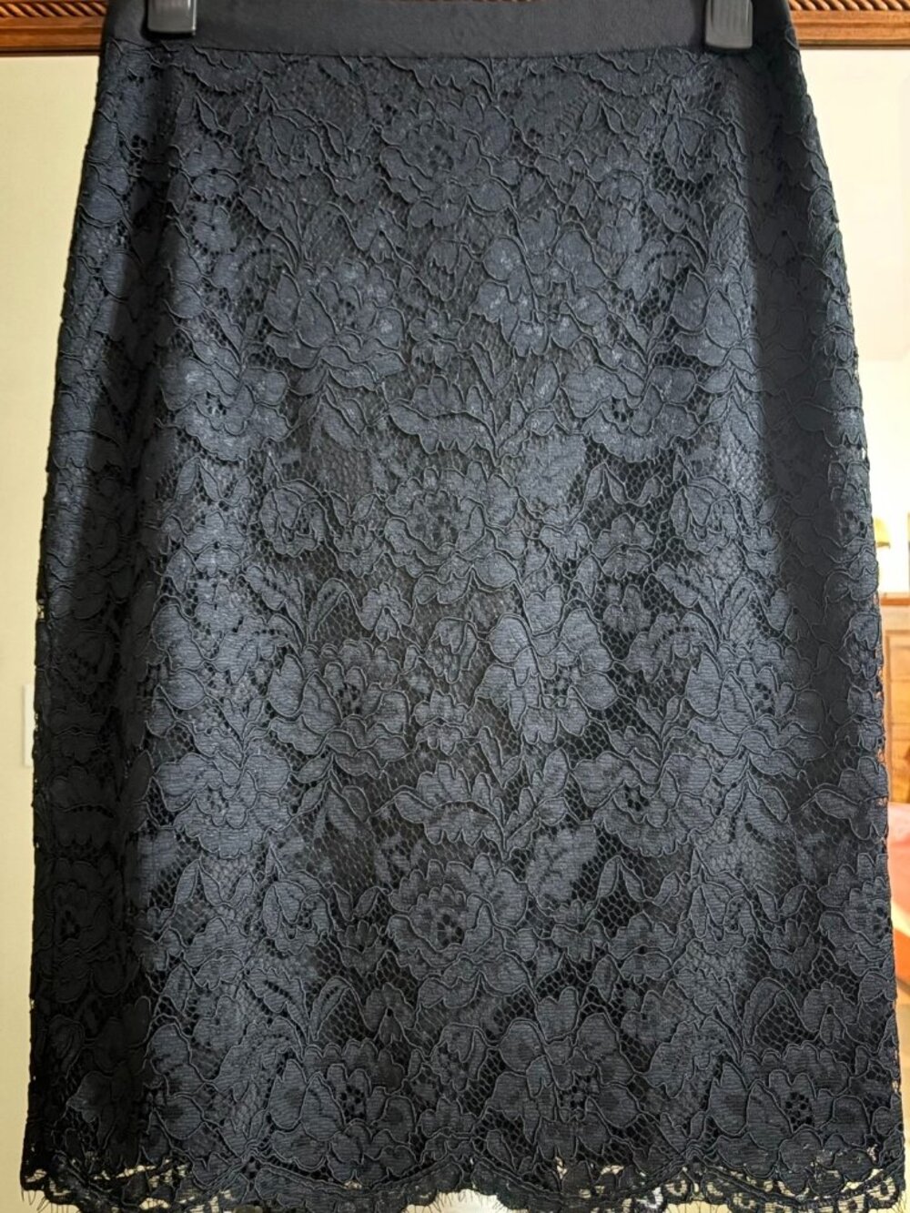 Talbots Festive Floral Lace Pencil Skirt
